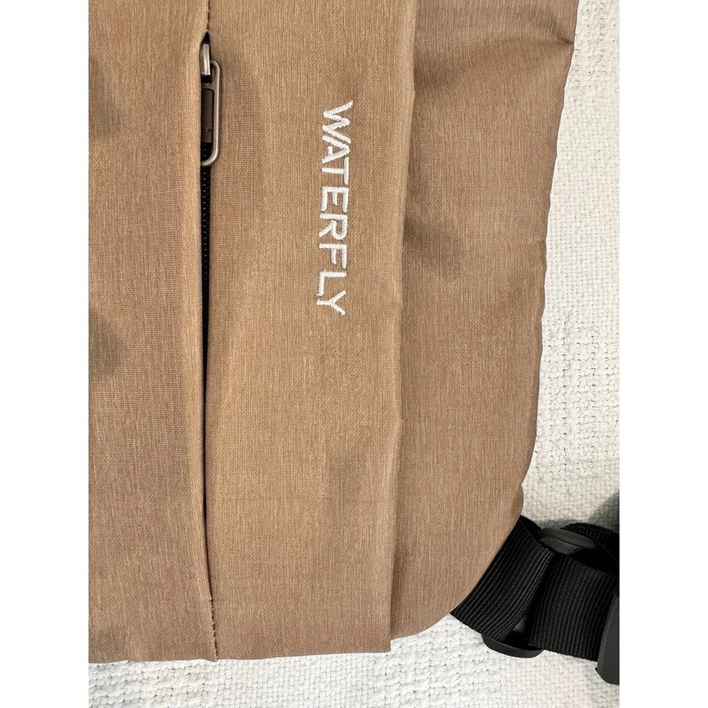 WATERFLY Crossbody Sling‎ Bag Tan Travel Anti Theft Style Multi Pocket NWT